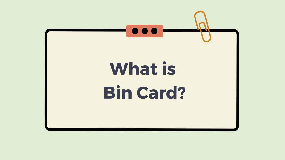 what is bin card